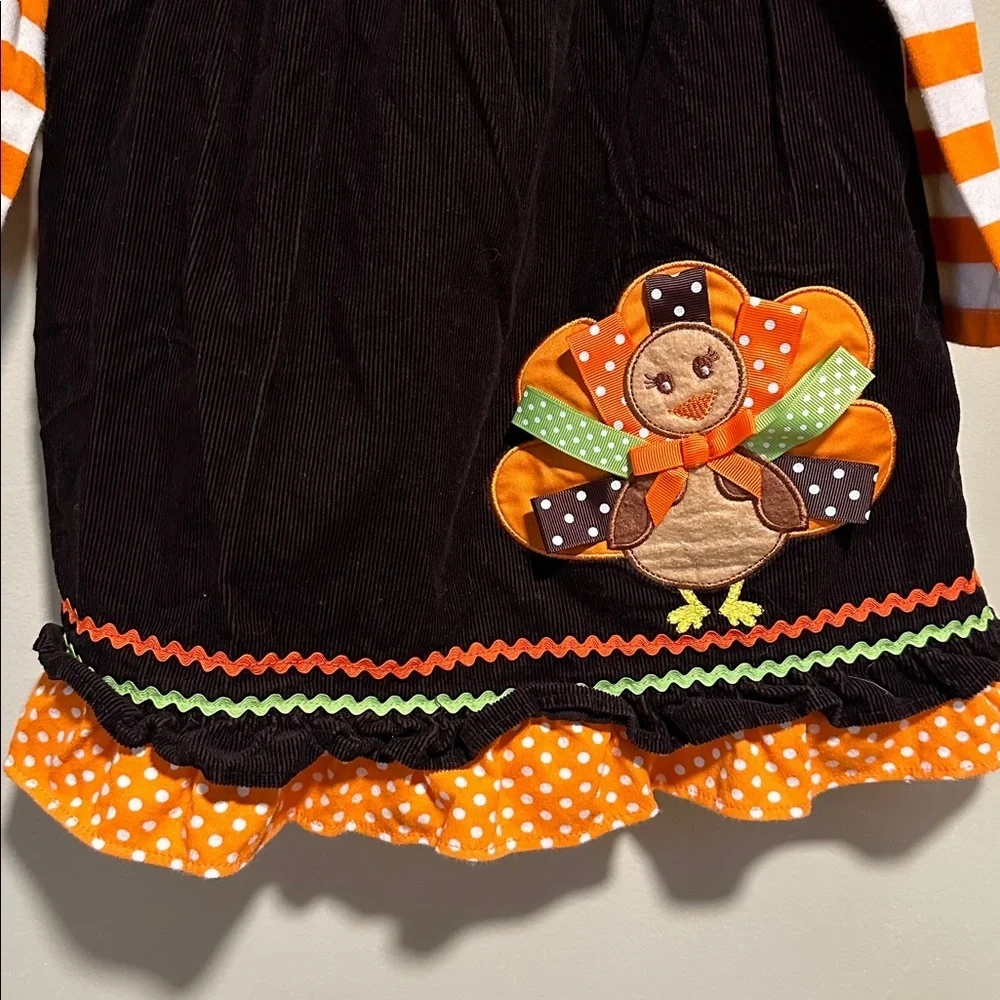 Rare Editions Size 4t Turkey/Thanksgiving Day Outfit